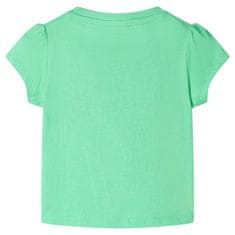 Vidaxl Dětské tričko světle zelené 128