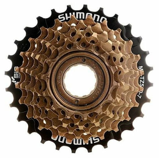 Shimano 7-kolo MF-TZ500 14-28 zubů, hnědé/černé