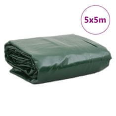 Vidaxl Plachta zelená 5 x 5 m 650 g/m²