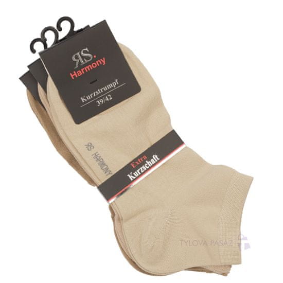 RS pánské jednobarevné letní kotníkové elastické ponožky 35200 3pack