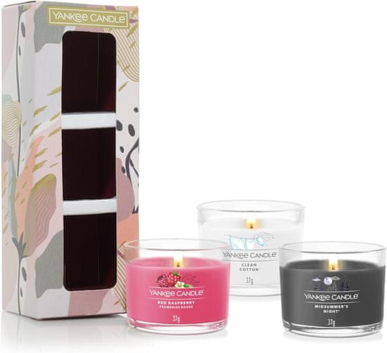 Yankee Candle Dárková sada: Dárkový Set 23 3x Votivní svíčka ve skle 3x37g