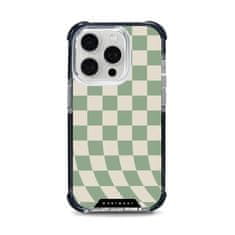 Mobiwear Ultimátní odolný kryt MagSafe Elite Bumper - Apple iPhone 15 Pro - DA58D Zelená a béžová šachovnice