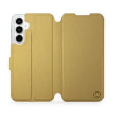 Mobiwear Knížkové flip pouzdro - Samsung Galaxy A35 5G - C_GOS Gold&Gray