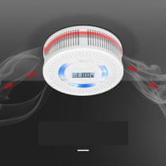 Farrot Detektor kouře CO 2 v 1, vysoká citlivost detekce, rychlý alarm., SR-824THS, LCD, požární hlásiče, detektor oxidu uhelnatého, 3V, bílá