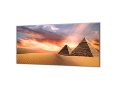 Glasdekor Ochranná deska pyramidy Egypt - Ochranná deska: 50x70cm, Lepení na zeď: S lepením na zeď