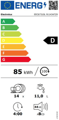 Electrolux Vestavná myčka nádobí 800 SENSE ComfortLift EEC67310L