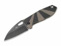 CRKT CR-2440 HERON BLACK TAN kapesní nůž 7,4 cm, Black Stonewash, G10, uhlíkové vlákno