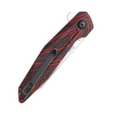 Kizer V3620C1 Spot Damascus kapesní nůž 7,4 cm, Stonewash, černo-červená, G10, damaškový vzor
