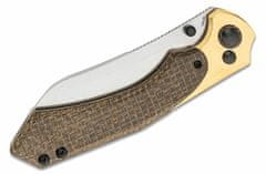 Kizer V4626C1 Clairvoyant kapesní nůž 9,4 cm, Stonewash, zelená, Micarta, mosaz