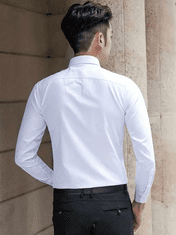 VIVVA® Nemačkavá Pánská Košile, Pánské košile, Bílá košile a Černá košile | BRILLSHIRT Bílá XXL