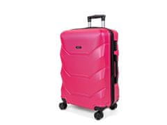 Cestovní kufr V265 růžový,58L,střední,TSA