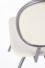 Halmar Jídelní židle K298 - světle šedá / grafit