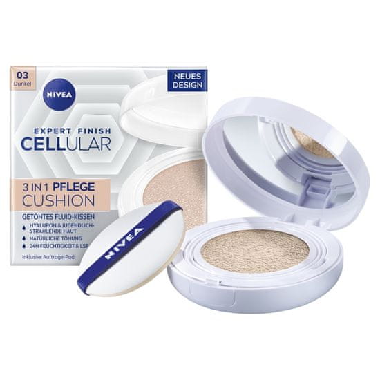 Nivea Cellular Expert Finish Pečující tónovací krém v houbičce 3 v 1 03 tmavý odstín 15 g