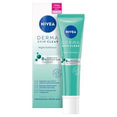 Nivea Derma Skin Clear Noční exfoliační pleťový peeling 40 ml