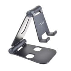 FIXED Hliníkový stojánek FIXED Frame Phone na stůl pro mobilní telefony, space gray