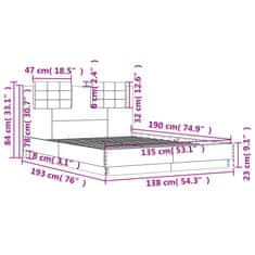 Petromila Rám postele s čelem dub sonoma 135 x 190 cm kompozitní dřevo