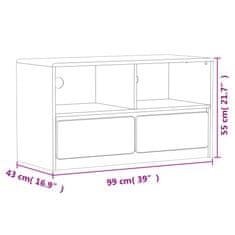 Vidaxl TV skříňka SAUDA 99 x 43 x 55 cm masivní borové dřevo