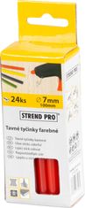 Strend Pro Tyč GS-201C, 100x07 mm, červená, balení. 24 ks, tavná pistole, lepidlo, náplň do tavné pi