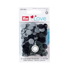 PRYM Plastové patentky &quot;Color Snaps&quot; kulaté, Prym Love, 12,4 mm, 30 ks, tmavě šedé