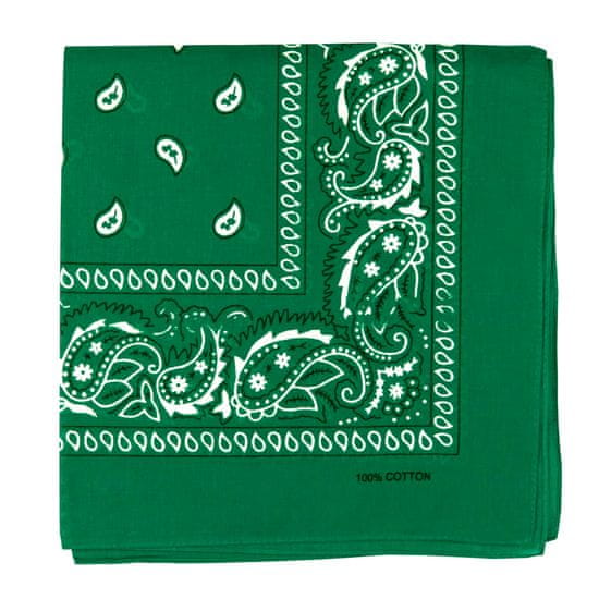 Aleszale Šátek Paisley bandana - tmavozelený