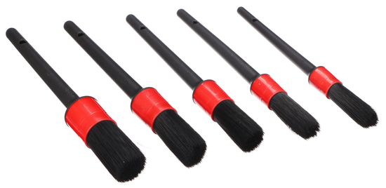 SIXTOL Sada měkkých precizních štětců pro čištění auta CAR DETAILING BRUSH 5 SOFT, 5ks