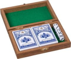 Goki Hrací karty a kostky v dřevěné krabičce