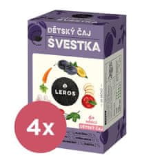 LEROS 4x Čaj dětský Švestka 20x2g