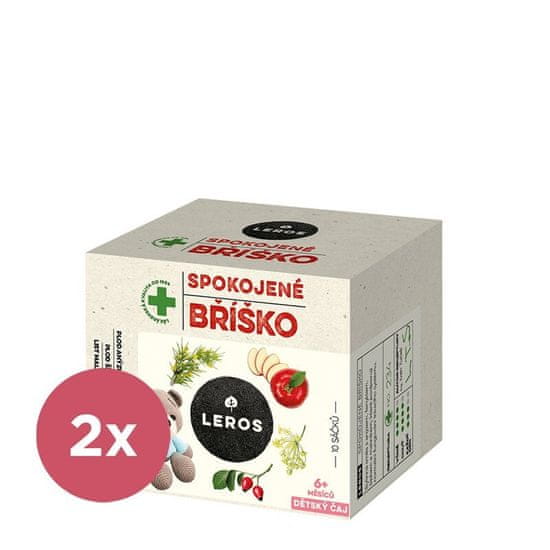 LEROS 2x Čaj dětský Spokojené bříško 10x2g