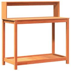 Petromila Přesazovací stůl s policemi hnědý 108x50x109,5 cm borové dřevo
