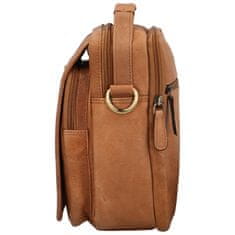 Diviley Stylová pánská crossbody Vicer, hnědá