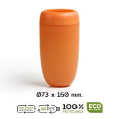 Qualy Design Květináč nástěnný/stolní samozavlažovací Carepot QL10304OR, oranžový