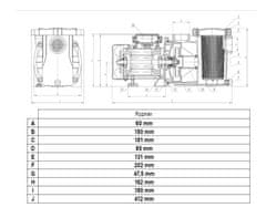 BazenyShop.cz Bazénové čerpadlo 6m3/h - 400W