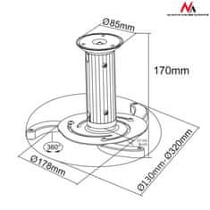 Maclean MC-515 S Stropní držák pro projektor 80-170mm 10kg, stříbrný 22051
