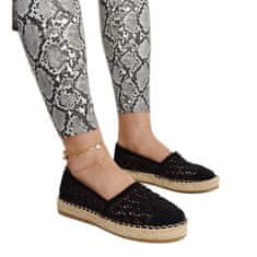 Černé krajkové espadrilky velikost 37