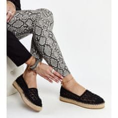 Černé krajkové espadrilky velikost 39