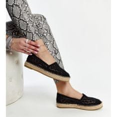 Černé krajkové espadrilky velikost 41