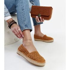 Hnědé krajkové espadrilky velikost 40