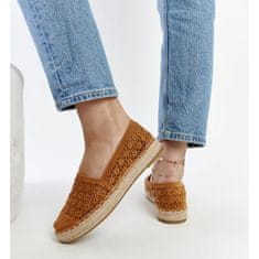 Hnědé krajkové espadrilky velikost 40