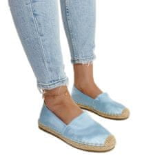 Modré lesklé espadrilky velikost 38