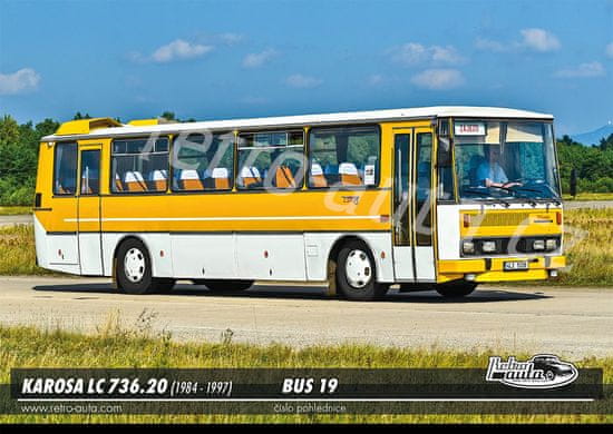 RETRO-AUTA© Pohlednice BUS č. 19 - Karosa LC 736.20 (1984 - 1997)