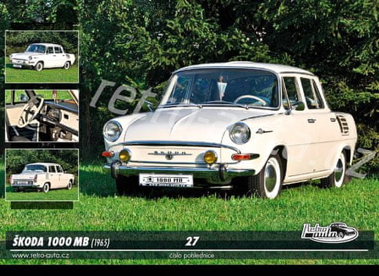 RETRO-AUTA© Pohlednice č. 27 - ŠKODA 1000 MB (1965)