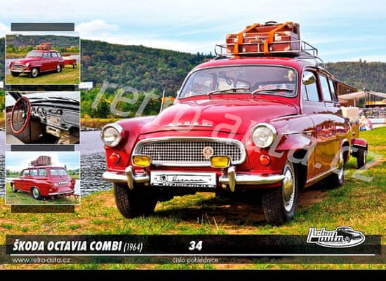 RETRO-AUTA© Pohlednice č. 34 - ŠKODA OCTAVIA COMBI (1964)