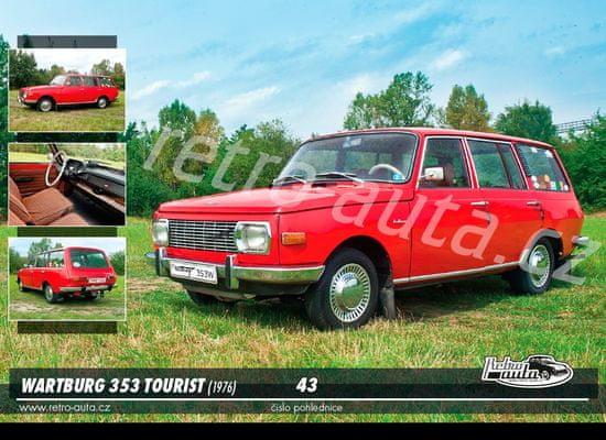 RETRO-AUTA© Pohlednice č. 43 - WARTBURG 353 TOURIST (1976)