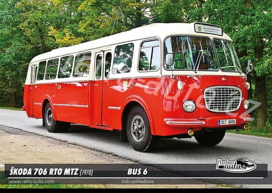 RETRO-AUTA© Pohlednice BUS č. 06 - ŠKODA 706 RTO MTZ (1970)