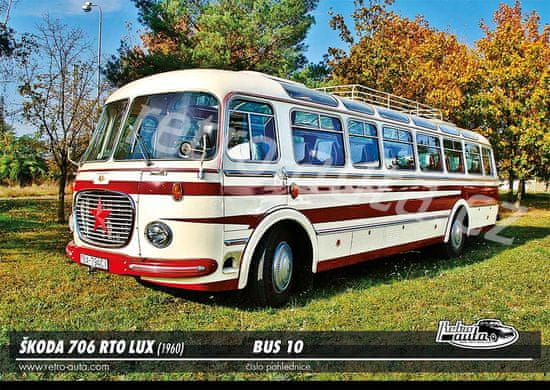 RETRO-AUTA© Pohlednice BUS č. 10 - ŠKODA 706 RTO LUX (1960)