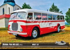 RETRO-AUTA© Pohlednice BUS č. 15 - ŠKODA 706 RO LUX (1951)