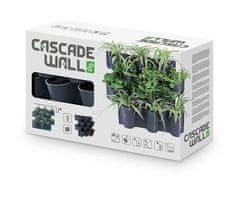 Prosperplast Sada vertikálních květináčů na zeď CASCADE WALL antracit