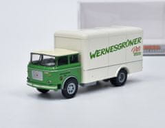 RETRO-AUTA© Brekina LIAZ 706 box-wagon (1970) Wernesgrüner Brekina 1:87