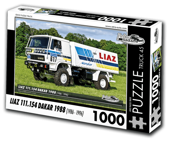 RETRO-AUTA© KB Barko s.r.o. Puzzle TRUCK 45 - Liaz 111.154 Dakar 1988 (1986 - 1996) 1000 dílků