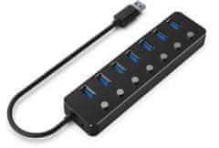 Gembird USB HUB 7-portový USB 3.1 Gen1, s vypínači